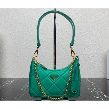 Prada Re-Edition 1995 Chaîne Re-Nylon Mini Hobo Bag 1BC204 Green 2024 (ziyin-24022814)