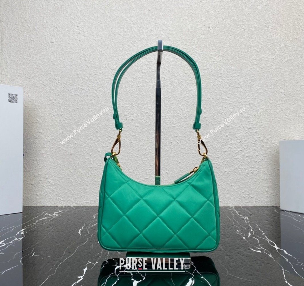 Prada Re-Edition 1995 Chaîne Re-Nylon Mini Hobo Bag 1BC204 Green 2024 (ziyin-24022814)