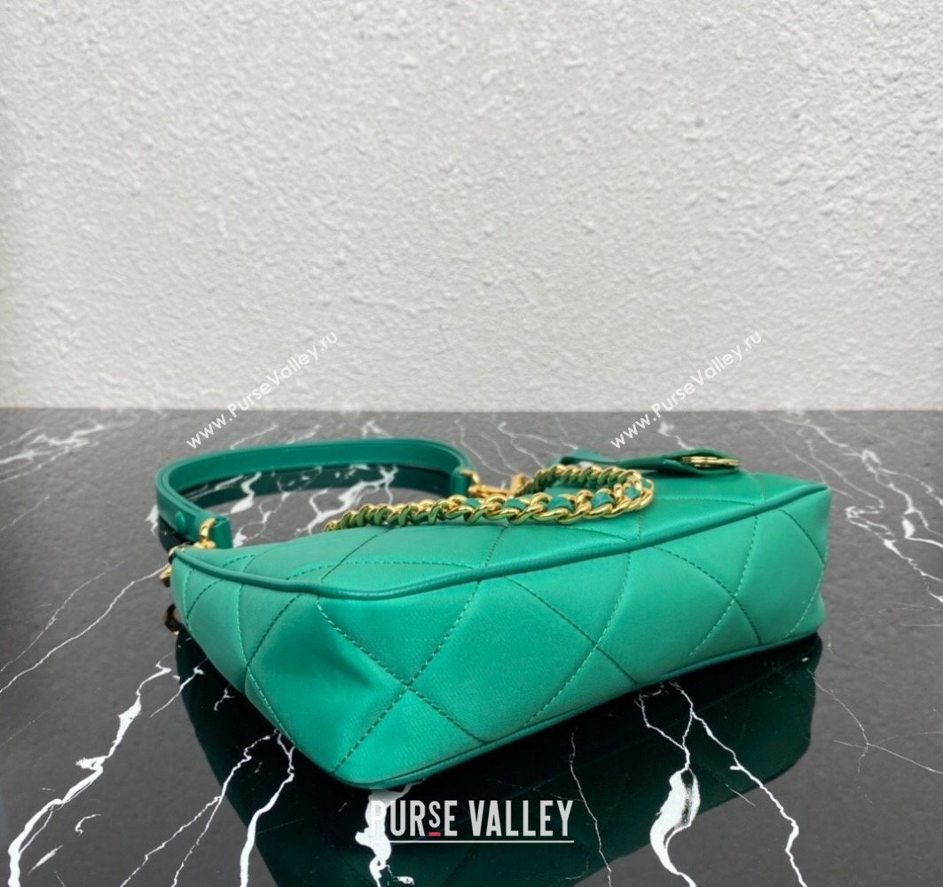 Prada Re-Edition 1995 Chaîne Re-Nylon Mini Hobo Bag 1BC204 Green 2024 (ziyin-24022814)