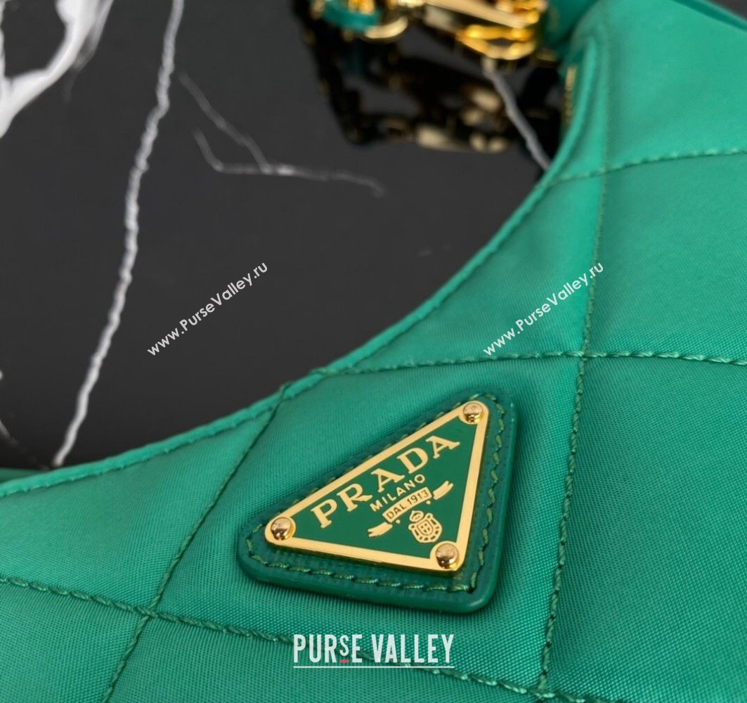 Prada Re-Edition 1995 Chaîne Re-Nylon Mini Hobo Bag 1BC204 Green 2024 (ziyin-24022814)