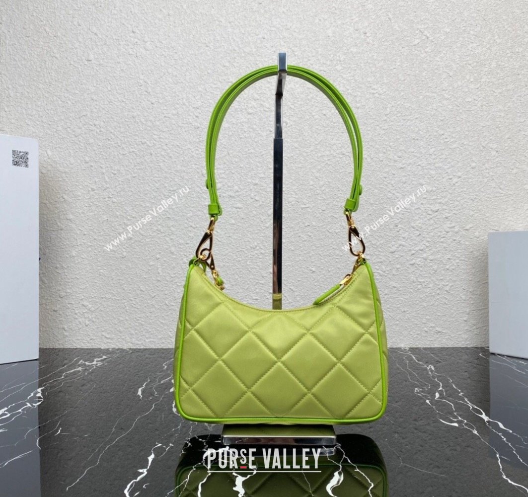 Prada Re-Edition 1995 Chaîne Re-Nylon Mini Hobo Bag 1BC204 Light Green 2024 (ziyin-24022815)