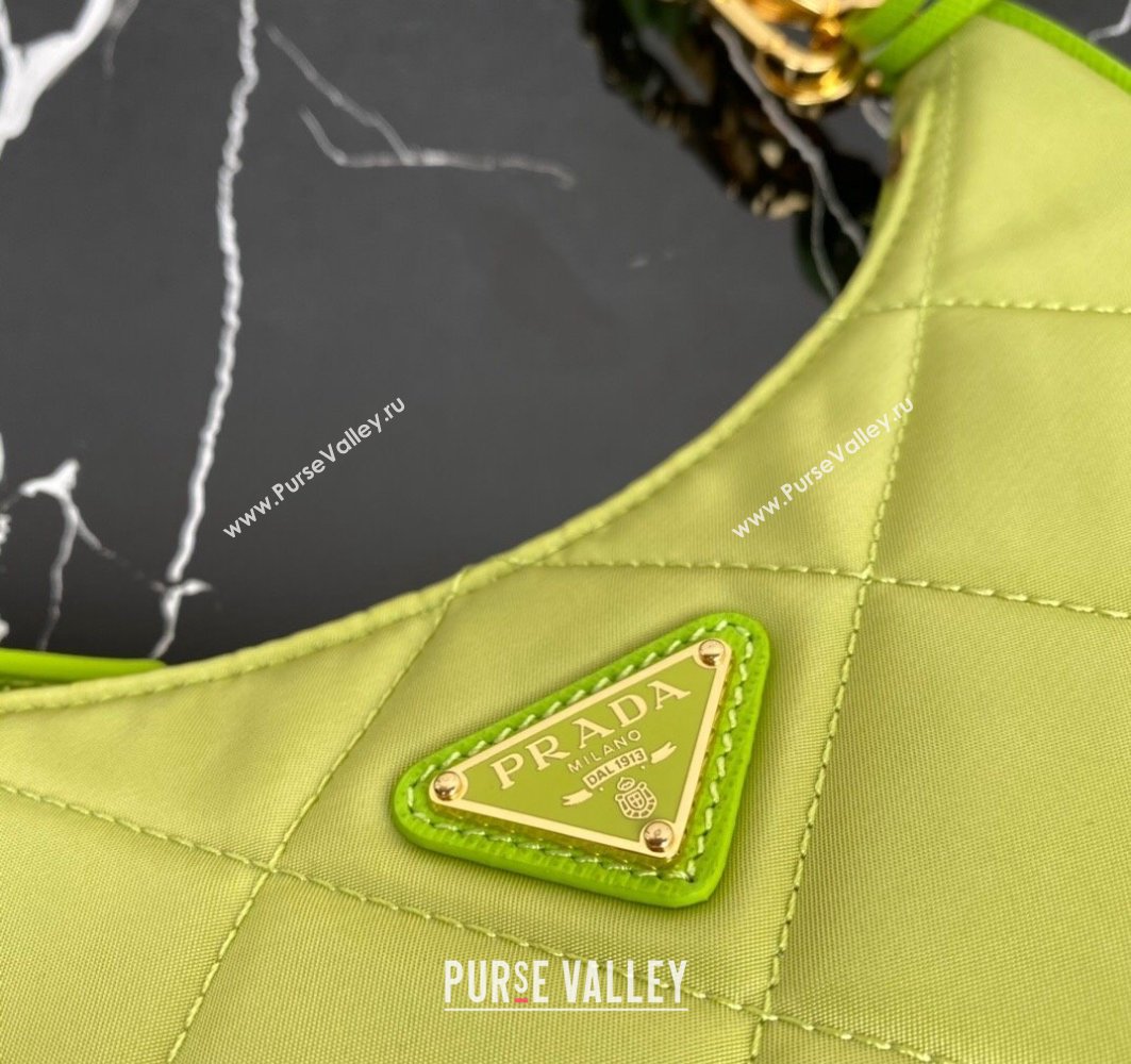 Prada Re-Edition 1995 Chaîne Re-Nylon Mini Hobo Bag 1BC204 Light Green 2024 (ziyin-24022815)