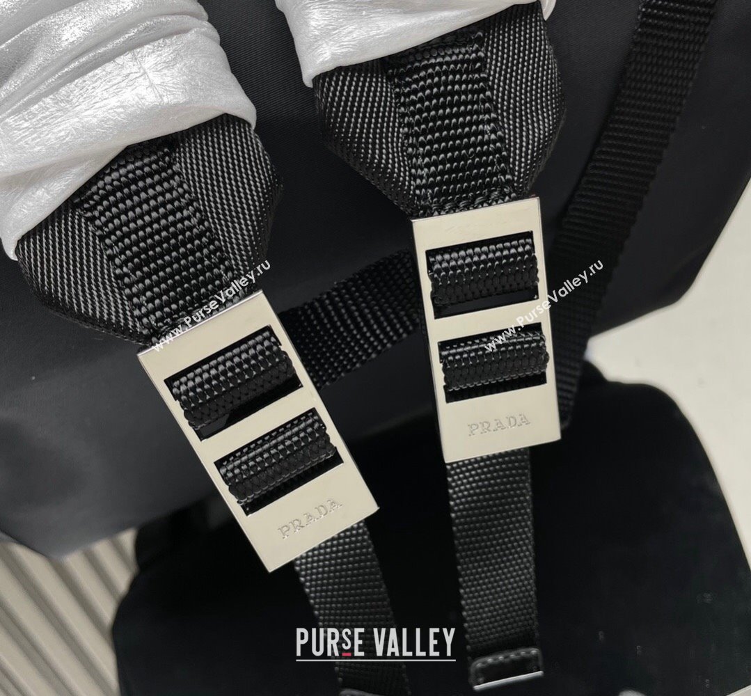 Prada Re-Nylon and brushed leather backpack Bag 2VZ135 Black 2024 (ziyin-24022845)
