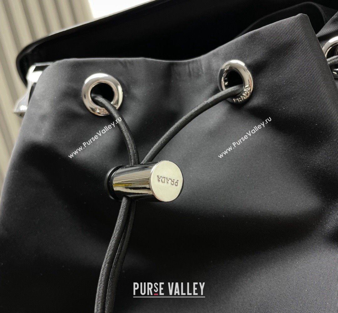 Prada Re-Nylon and brushed leather backpack Bag 2VZ135 Black 2024 (ziyin-24022845)