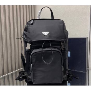 Prada Re-Nylon and Saffiano leather backpack Bag 2VZ135 Black 2024 (ziyin-24022846)