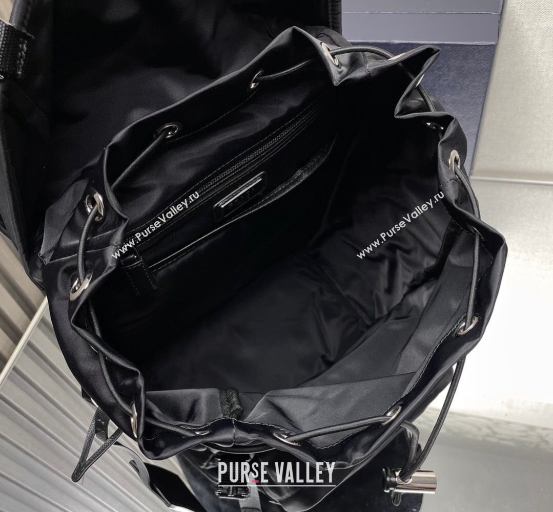 Prada Re-Nylon and Saffiano leather backpack Bag 2VZ135 Black 2024 (ziyin-24022846)