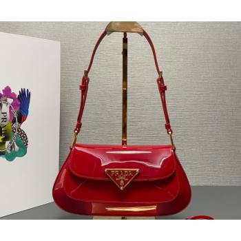 Prada Patent leather shoulder bag 1BD345 Red 2024 (ziyin-24022727)