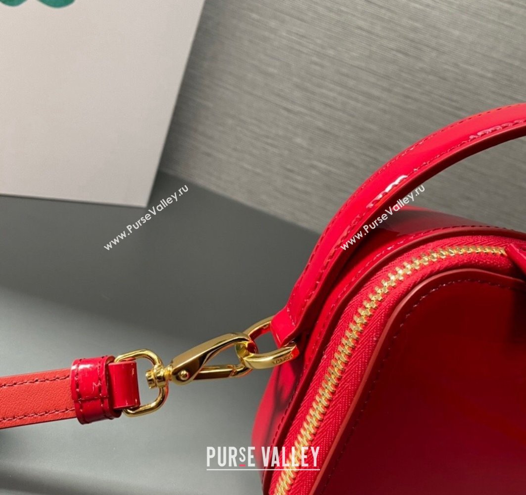 Prada Odette patent leather mini-bag 1BH206 Red 2024 (ziyin-24022716)