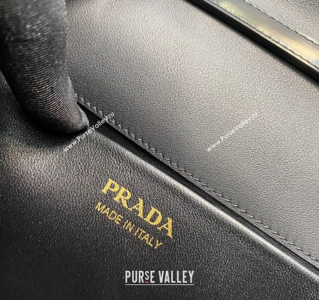 Prada Large brushed leather handbag 1BD342 black 2024 (ziyin-24022728)