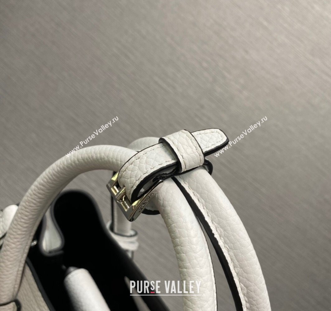 Prada Double leather mini bag 1BG443 White 2024 (ziyin-24022802)