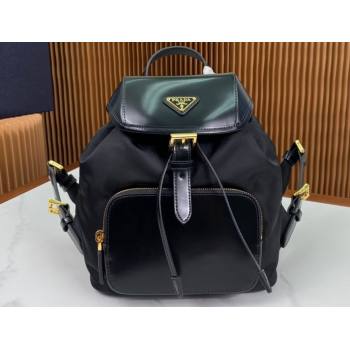 Prada Medium Re-Nylon and brushed leather backpack Bag 1BZ074 Black 2024 (ziyin-24022848)