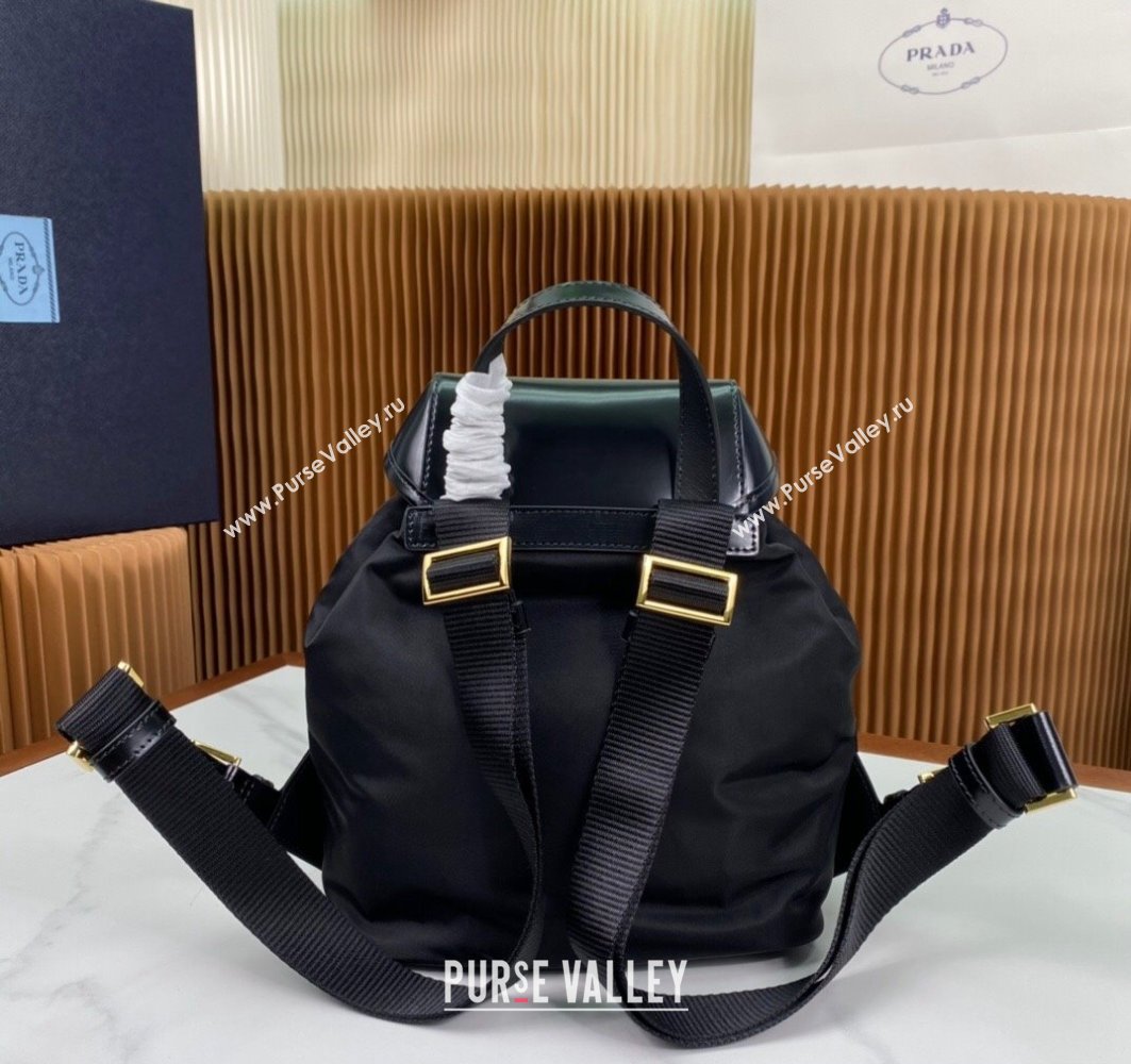 Prada Medium Re-Nylon and brushed leather backpack Bag 1BZ074 Black 2024 (ziyin-24022848)