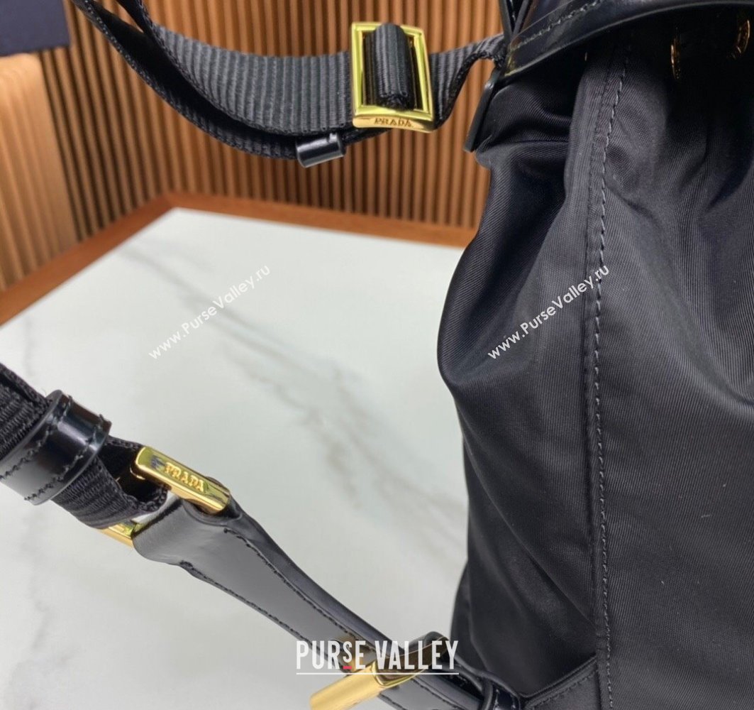 Prada Medium Re-Nylon and brushed leather backpack Bag 1BZ074 Black 2024 (ziyin-24022848)