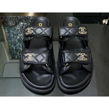 Chanel CC Logo Beach Mules Sandals 09 2024 (modeng-240304a09)