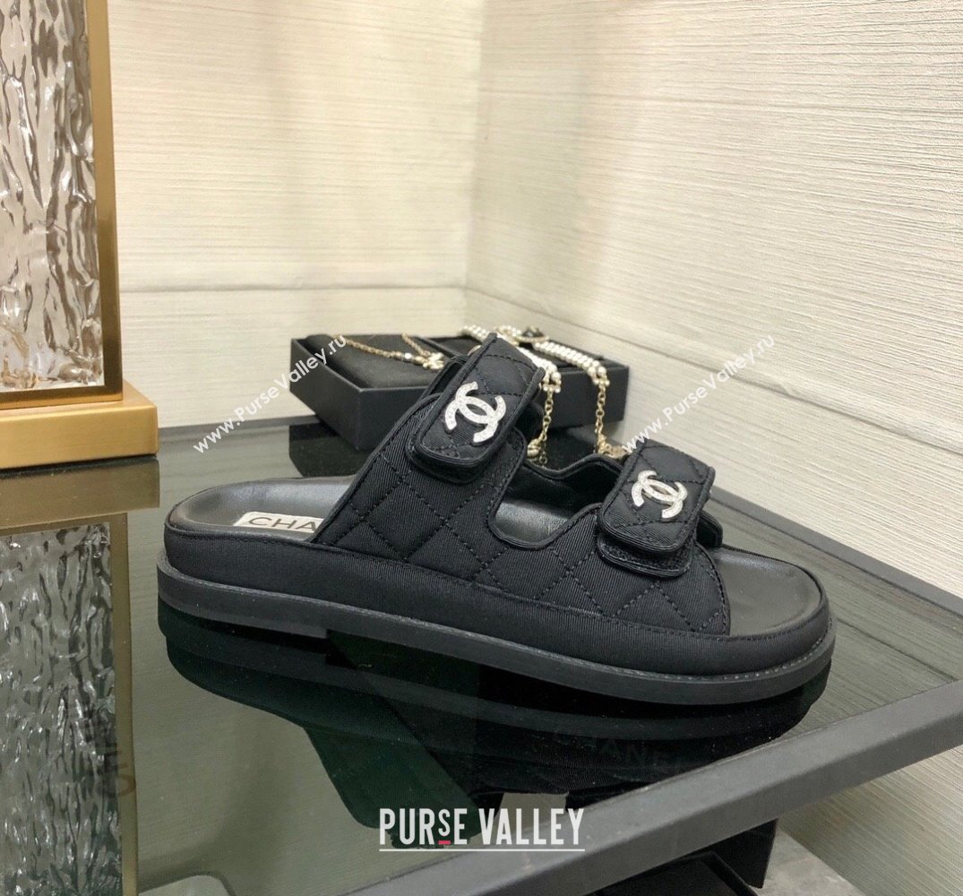 Chanel CC Logo Beach Mules Sandals 22 2024 (modeng-240304a22)