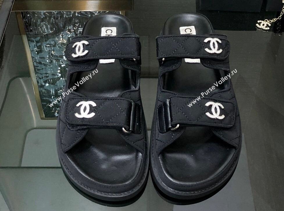 Chanel CC Logo Beach Mules Sandals 22 2024 (modeng-240304a22)