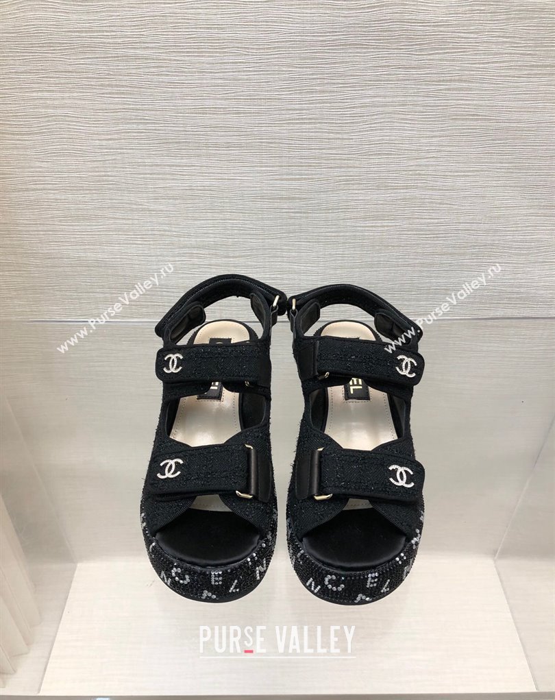 Chanel Strass Heel CC Logo Platform Sandals 01 2024 (kaola-24022801)