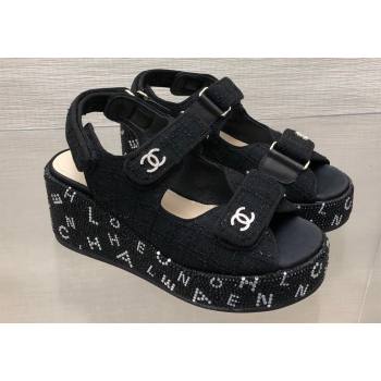 Chanel Strass Heel CC Logo Platform Sandals 01 2024 (kaola-24022801)