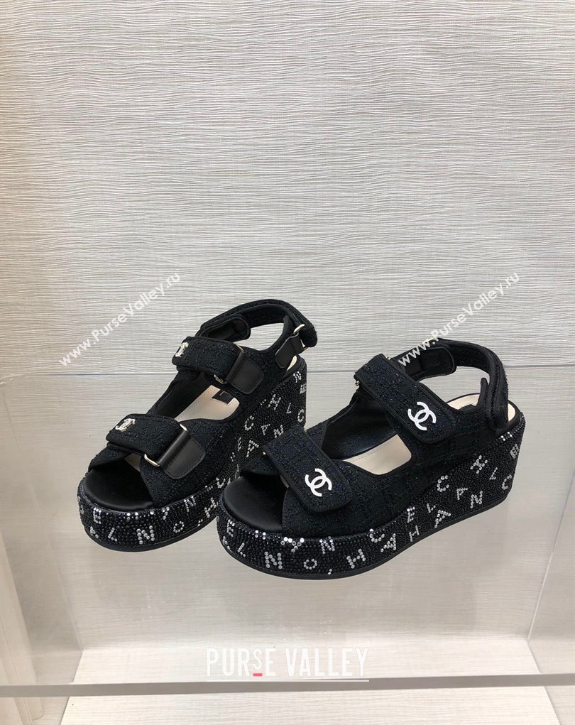 Chanel Strass Heel CC Logo Platform Sandals 01 2024 (kaola-24022801)