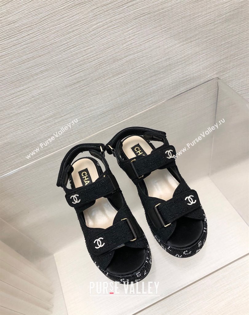 Chanel Strass Heel CC Logo Platform Sandals 01 2024 (kaola-24022801)