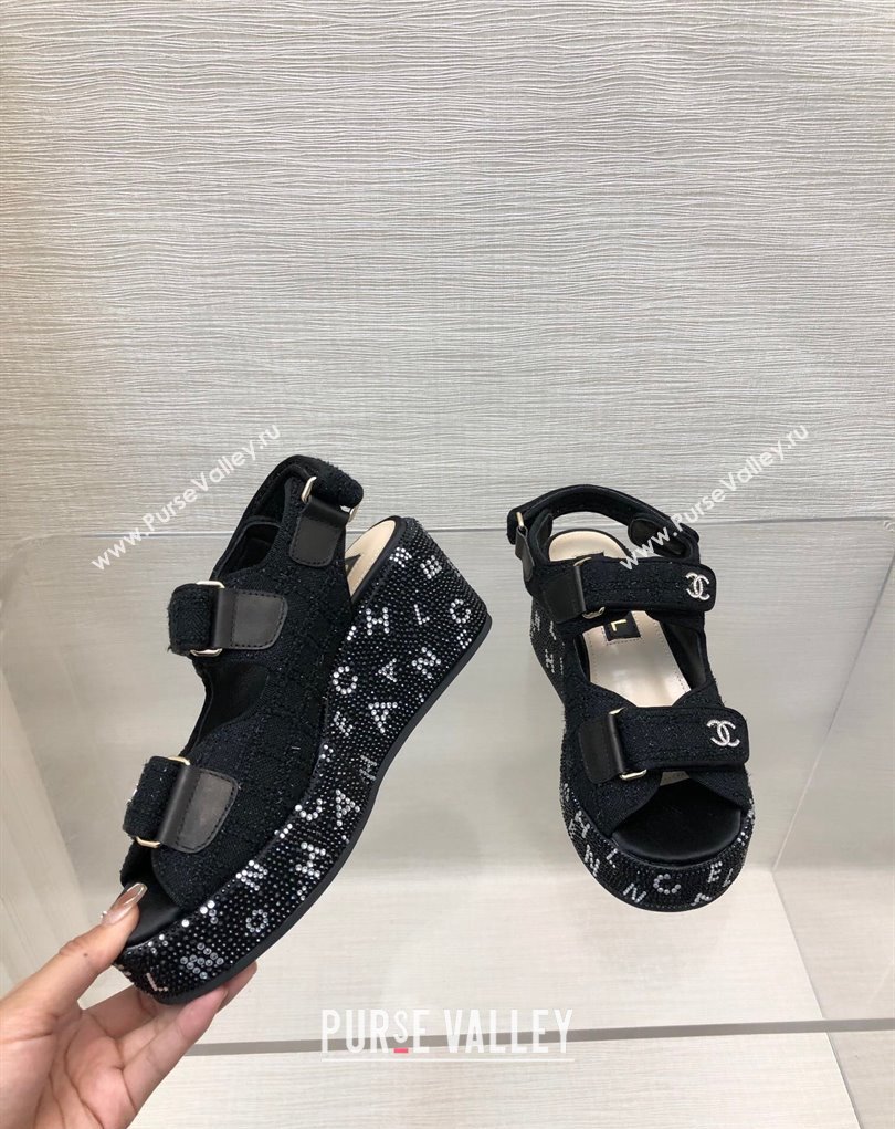 Chanel Strass Heel CC Logo Platform Sandals 01 2024 (kaola-24022801)