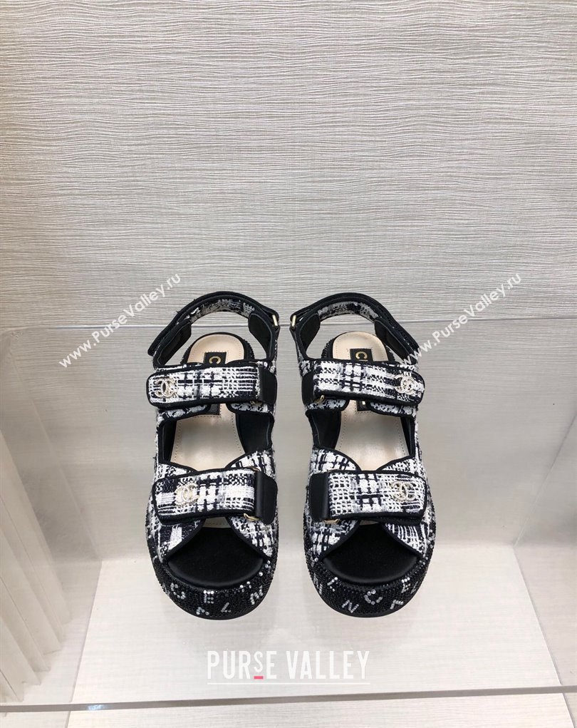 Chanel Strass Heel CC Logo Platform Sandals 02 2024 (kaola-24022802)