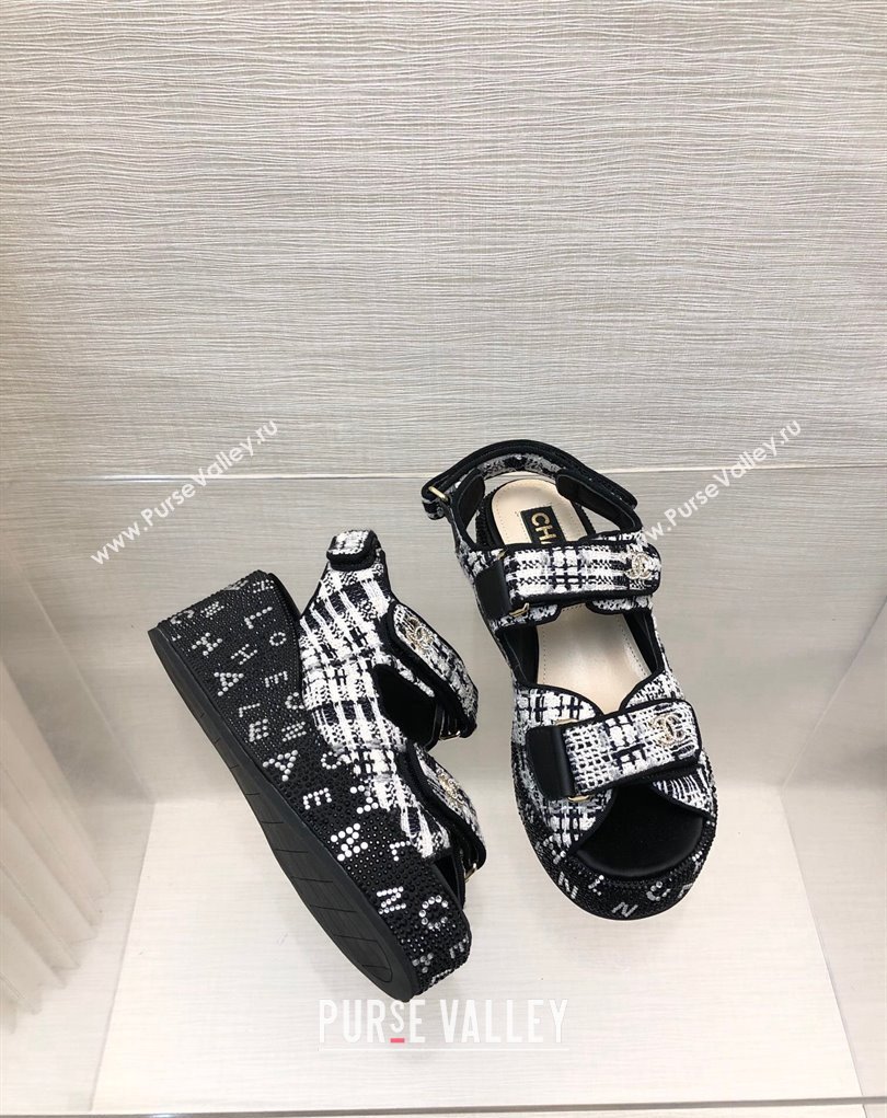 Chanel Strass Heel CC Logo Platform Sandals 02 2024 (kaola-24022802)