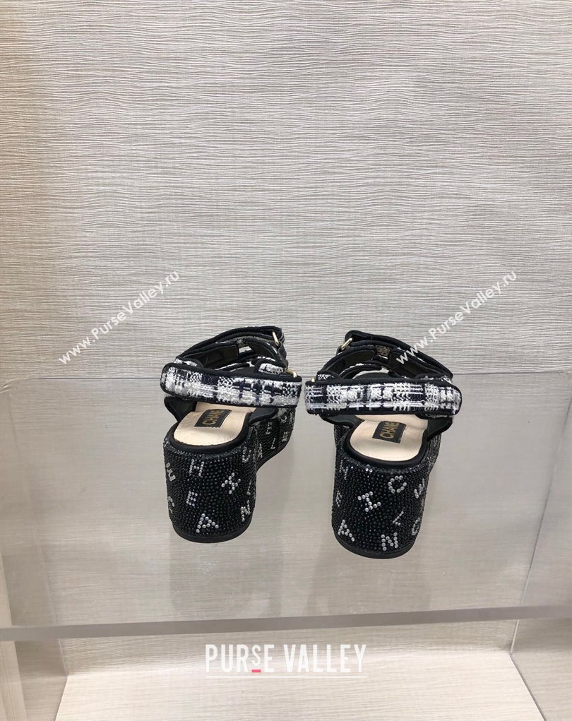 Chanel Strass Heel CC Logo Platform Sandals 02 2024 (kaola-24022802)