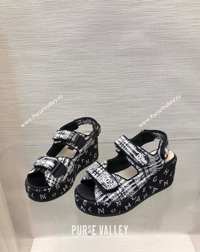 Chanel Strass Heel CC Logo Platform Sandals 02 2024 (kaola-24022802)