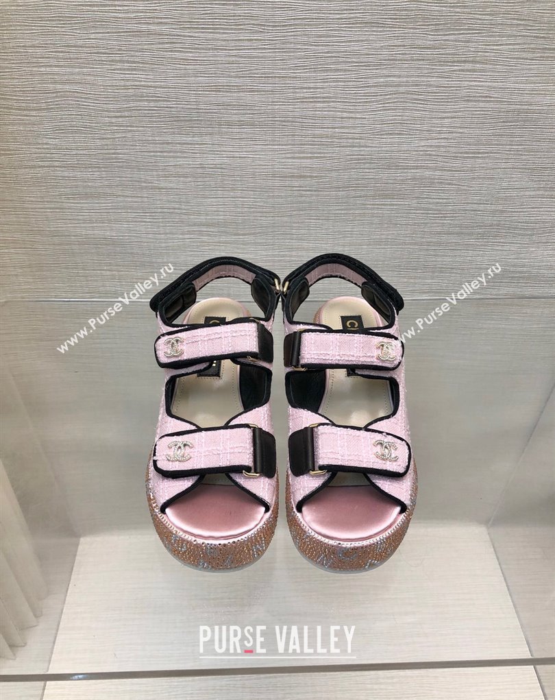 Chanel Strass Heel CC Logo Platform Sandals 07 2024 (kaola-24022807)