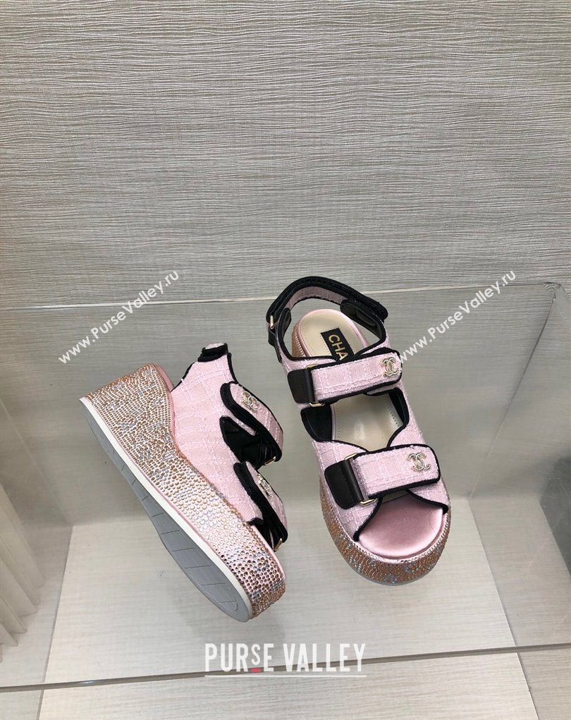 Chanel Strass Heel CC Logo Platform Sandals 07 2024 (kaola-24022807)