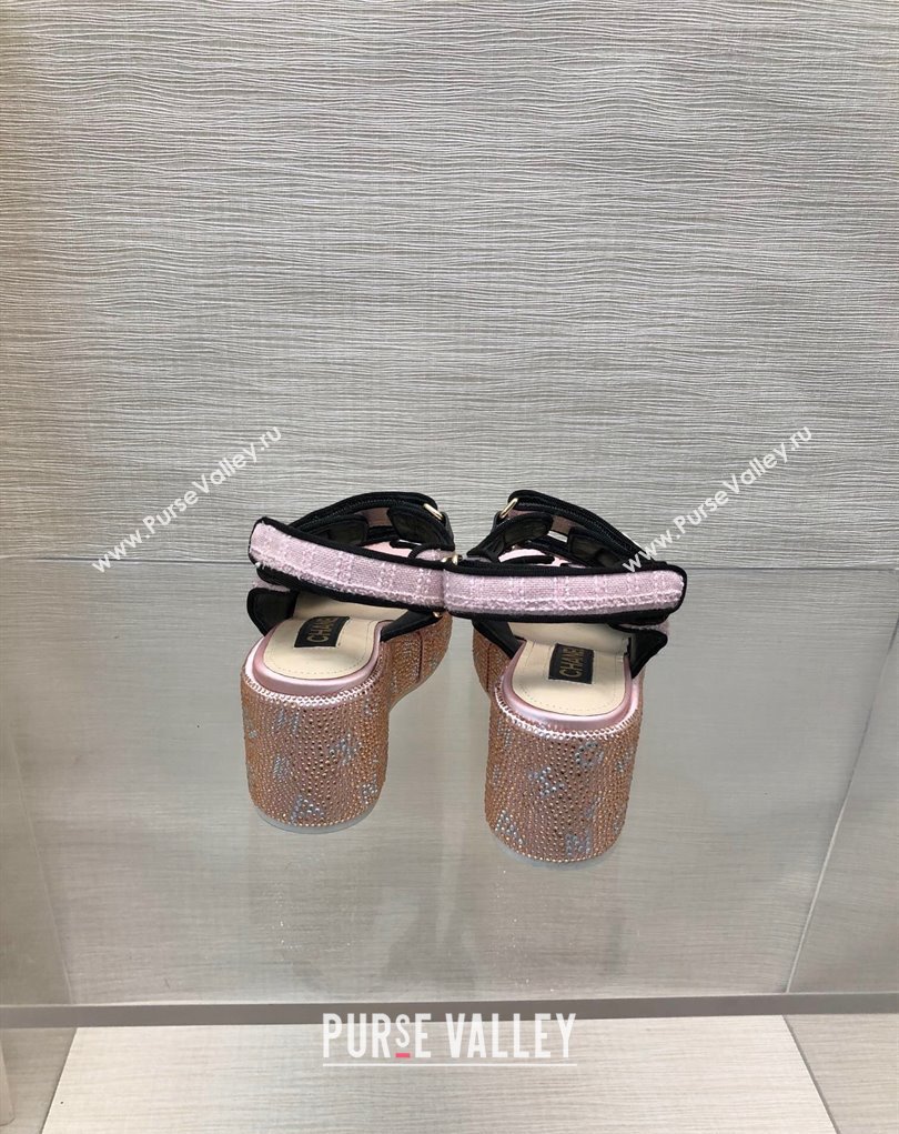 Chanel Strass Heel CC Logo Platform Sandals 07 2024 (kaola-24022807)