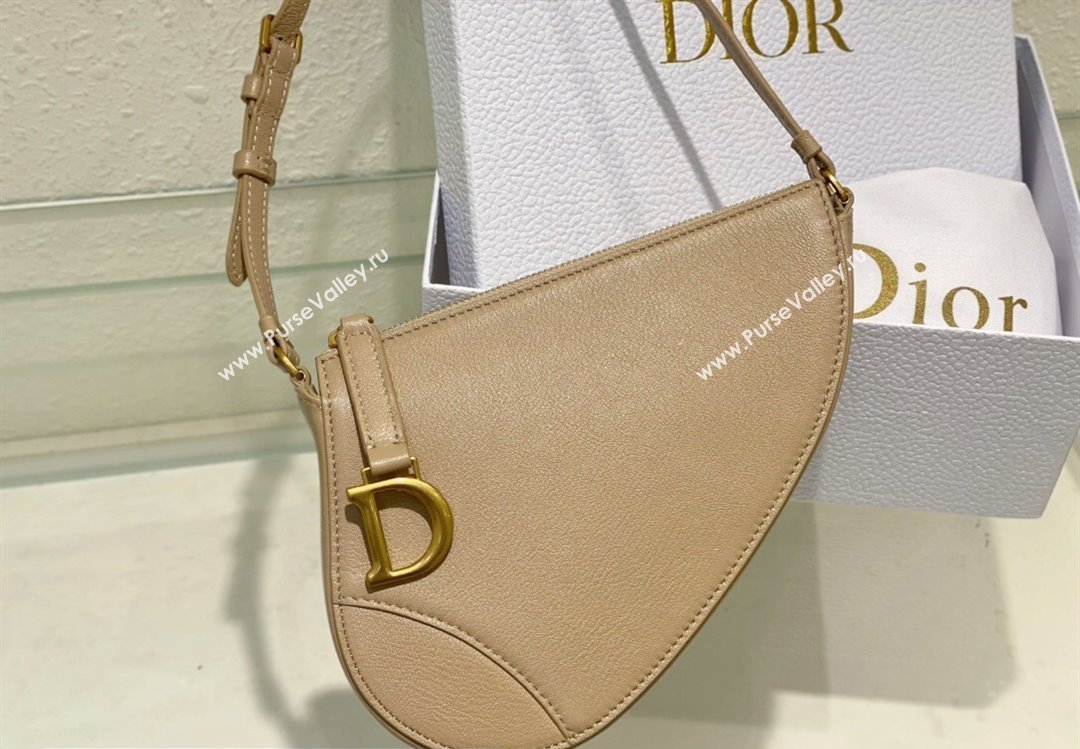 Dior Saddle Shoulder Pouch Bag in Beige Goatskin 2024 (XXG-24022903)