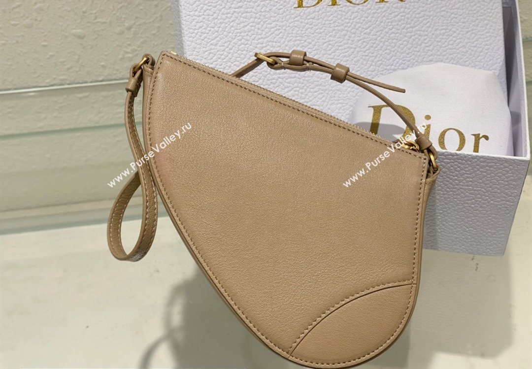 Dior Saddle Shoulder Pouch Bag in Beige Goatskin 2024 (XXG-24022903)