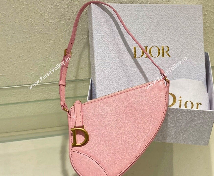 Dior Saddle Shoulder Pouch Bag in Pink Goatskin 2024 (XXG-24022904)