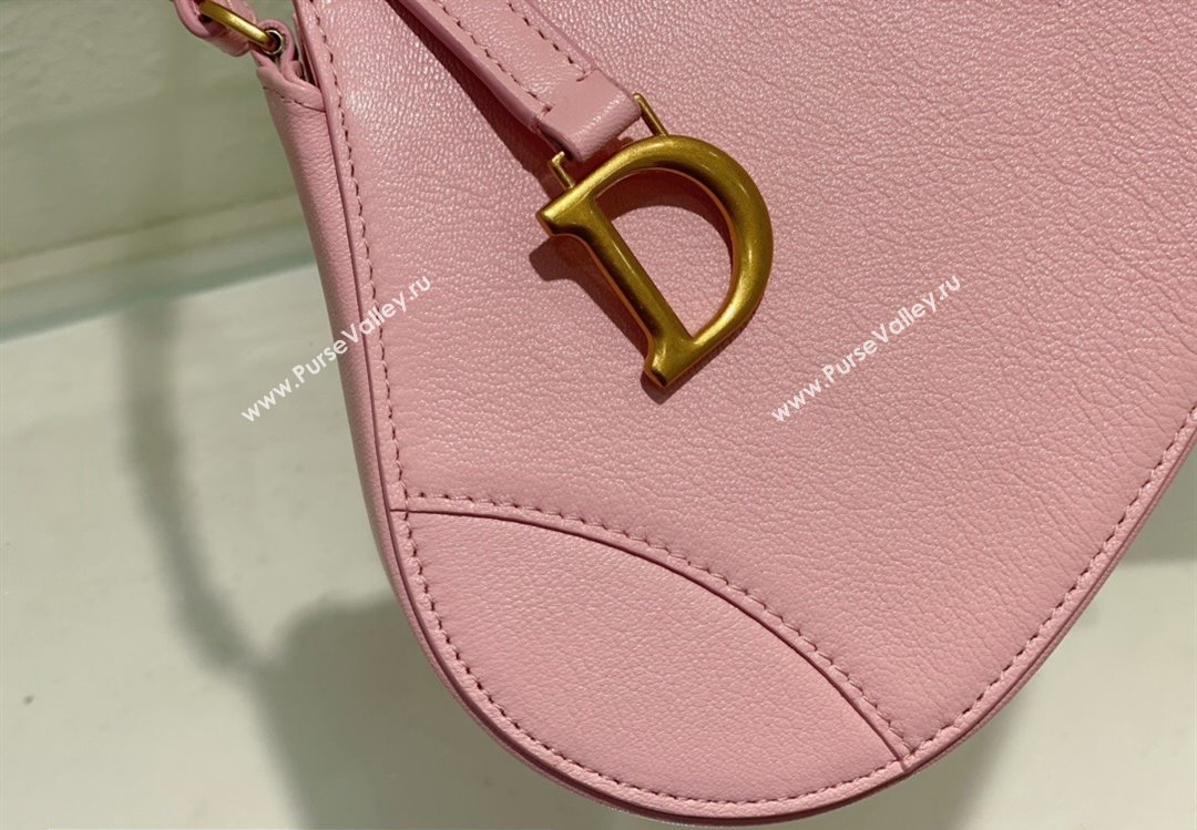 Dior Saddle Shoulder Pouch Bag in Pink Goatskin 2024 (XXG-24022904)