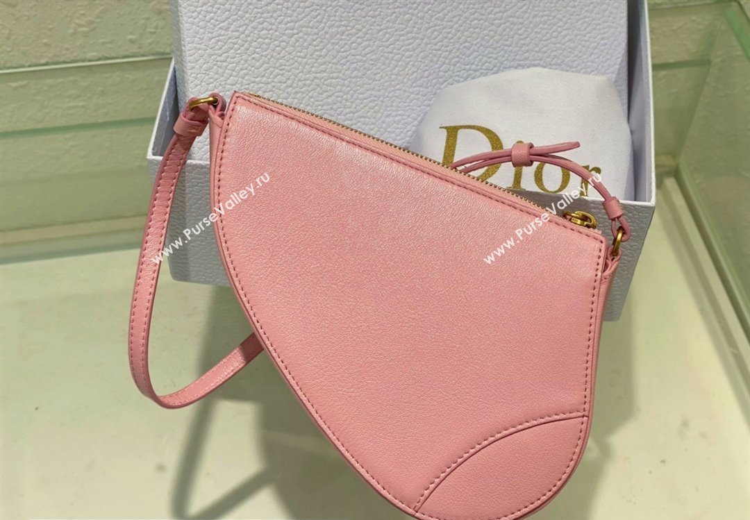 Dior Saddle Shoulder Pouch Bag in Pink Goatskin 2024 (XXG-24022904)