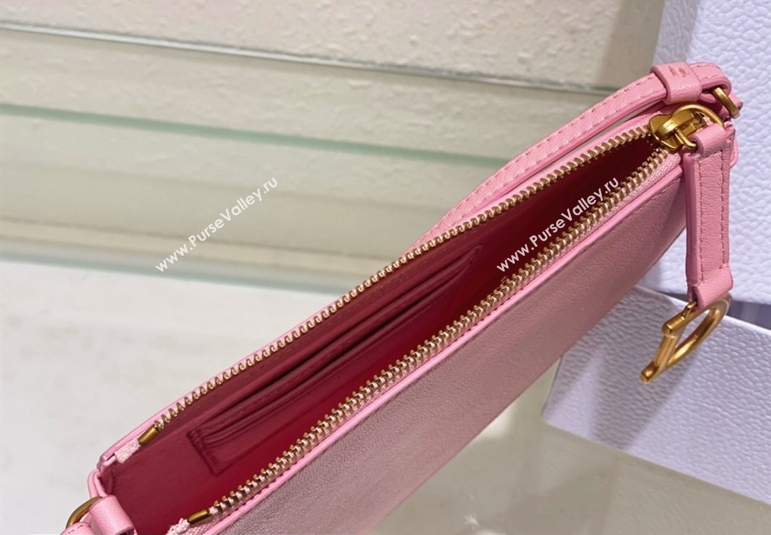 Dior Saddle Shoulder Pouch Bag in Pink Goatskin 2024 (XXG-24022904)