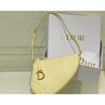 Dior Saddle Shoulder Pouch Bag in Yellow Goatskin 2024 (XXG-24022905)