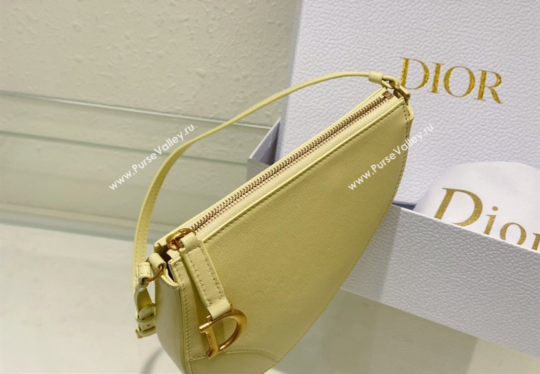 Dior Saddle Shoulder Pouch Bag in Yellow Goatskin 2024 (XXG-24022905)