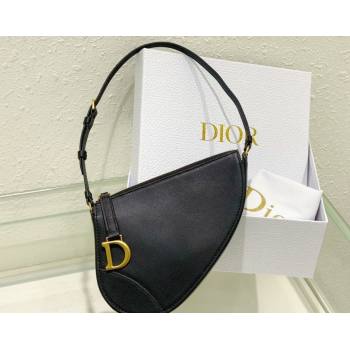 Dior Saddle Shoulder Pouch Bag in Black Goatskin 2024 (XXG-24022901)