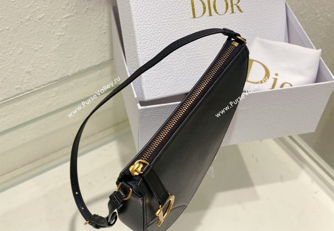 Dior Saddle Shoulder Pouch Bag in Black Goatskin 2024 (XXG-24022901)