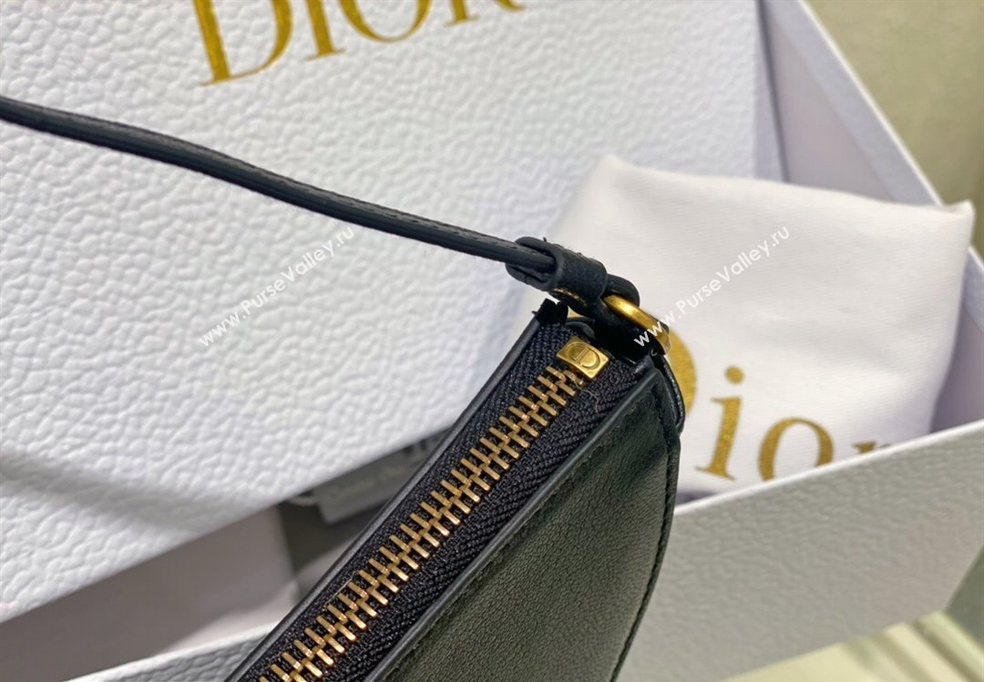 Dior Saddle Shoulder Pouch Bag in Black Goatskin 2024 (XXG-24022901)