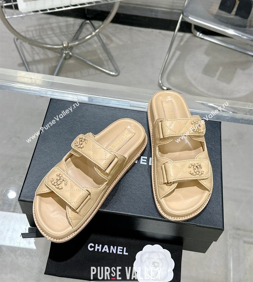 Chanel CC Logo Beach Mules Sandals 02 2024 (modeng-240304a02)