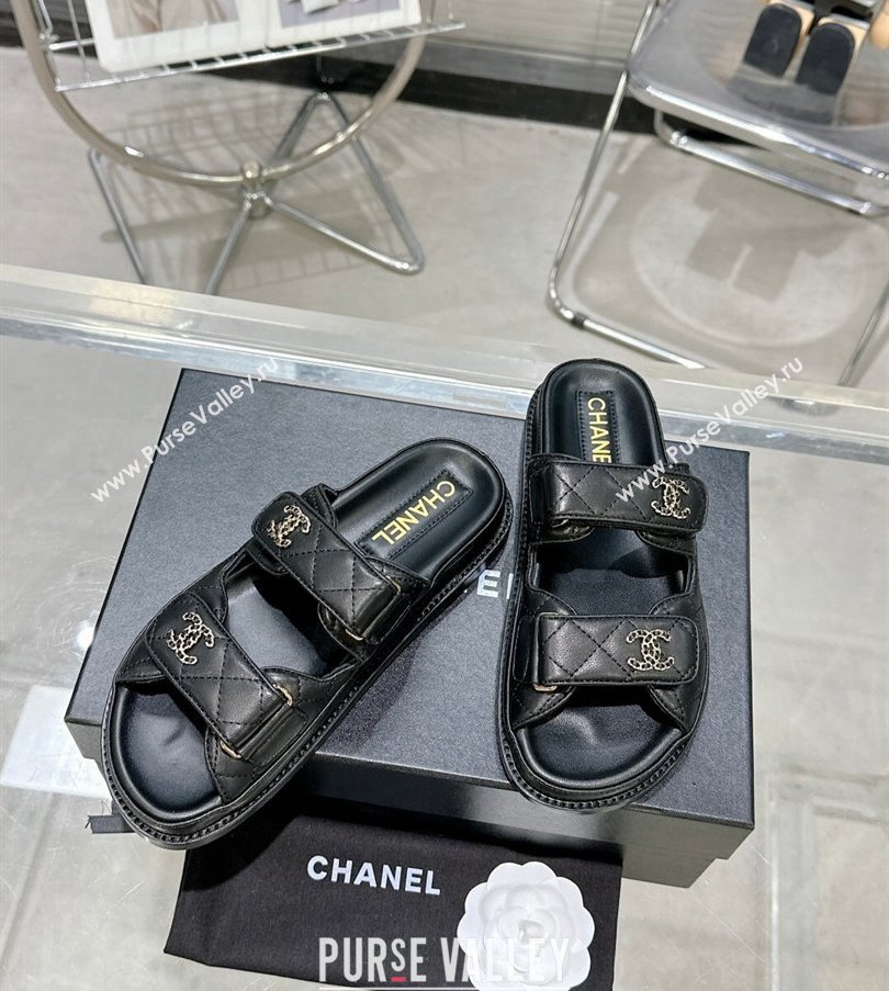 Chanel CC Logo Beach Mules Sandals 07 2024 (modeng-240304a07)