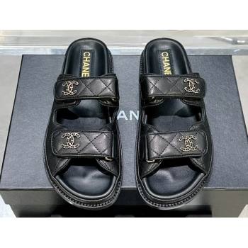 Chanel CC Logo Beach Mules Sandals 07 2024 (modeng-240304a07)