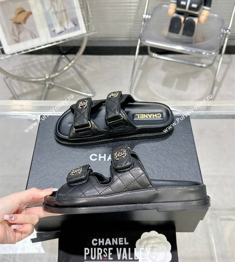 Chanel CC Logo Beach Mules Sandals 07 2024 (modeng-240304a07)