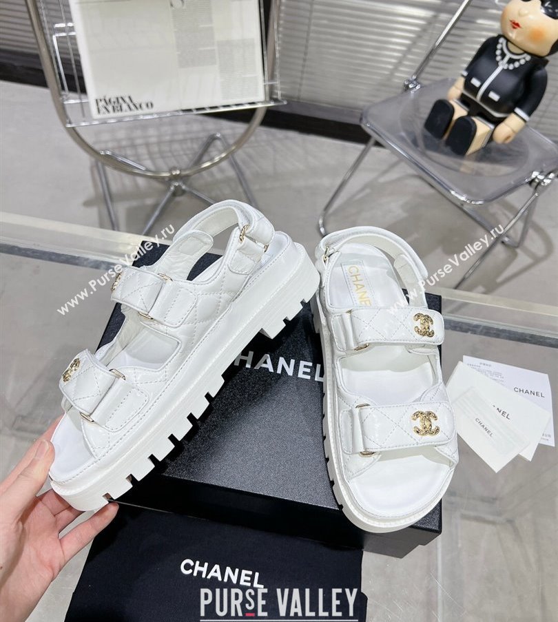 Chanel CC Logo Platform Beach Sandals 01 2024 (modeng-24030431)