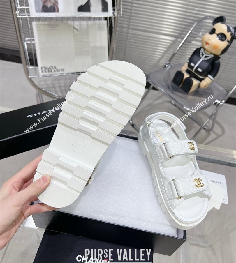 Chanel CC Logo Platform Beach Sandals 01 2024 (modeng-24030431)