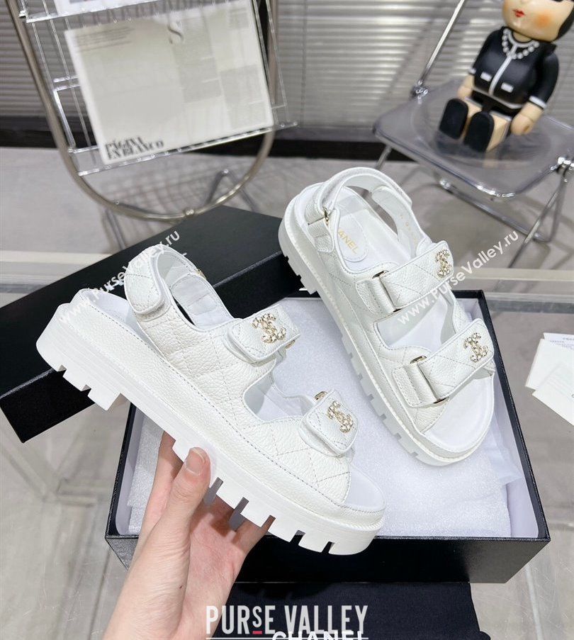 Chanel CC Logo Platform Beach Sandals 05 2024 (modeng-24030435)